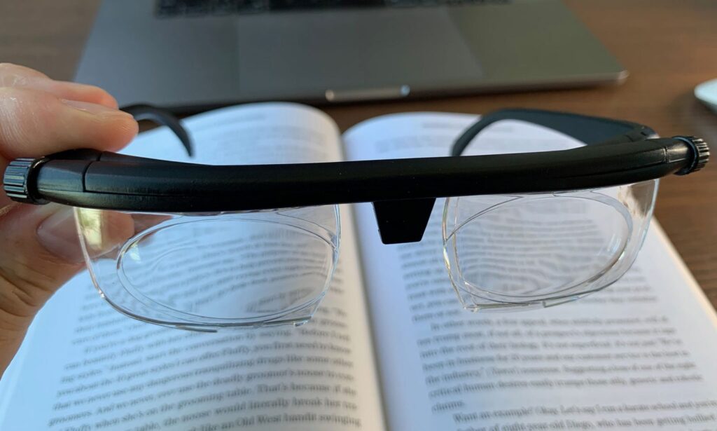 flex vision glasses on desk