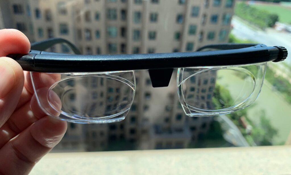 flex vision glasses on skyscrapper